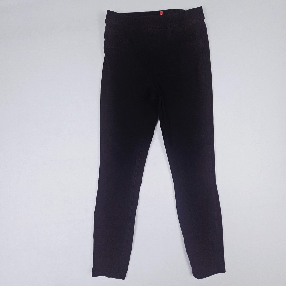 Spanx Jeanish Ankle Leggings Black Women's Sz M Stretch Pull On‎ Comfort